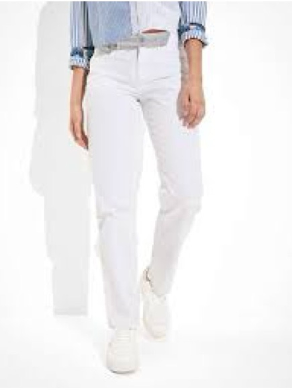 AE '90s Straight‎ Jean Stretch Women’s Size 10 White Cotton